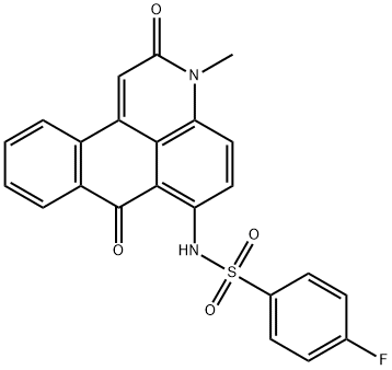 4-fluoro-N-(3-methyl-2,7-dioxo-2,7-dihydro-3H-naphtho[1,2,3-de]quinolin-6-yl)benzenesulfonamide Struktur