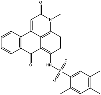 2,4,5-trimethyl-N-(3-methyl-2,7-dioxo-2,7-dihydro-3H-naphtho[1,2,3-de]quinolin-6-yl)benzenesulfonamide Struktur