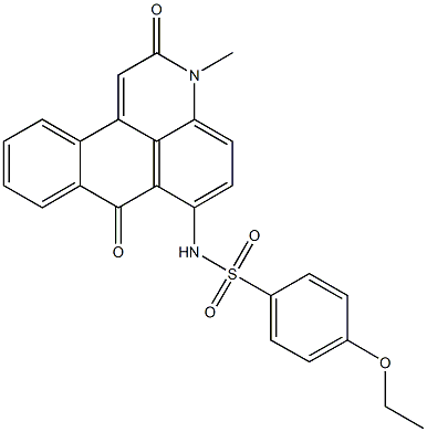 4-ethoxy-N-(3-methyl-2,7-dioxo-2,7-dihydro-3H-naphtho[1,2,3-de]quinolin-6-yl)benzenesulfonamide Struktur