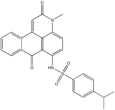 4-isopropyl-N-(3-methyl-2,7-dioxo-2,7-dihydro-3H-naphtho[1,2,3-de]quinolin-6-yl)benzenesulfonamide Struktur