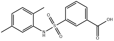 3-[(2,5-dimethylanilino)sulfonyl]benzoic acid Struktur