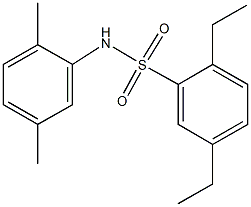 N-(2,5-dimethylphenyl)-2,5-diethylbenzenesulfonamide Struktur