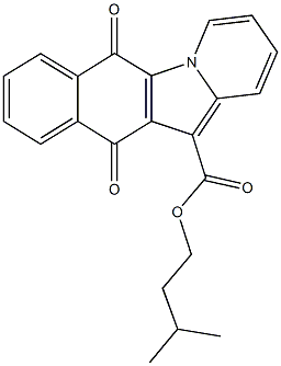 isopentyl 6,11-dioxo-6,11-dihydrobenzo[f]pyrido[1,2-a]indole-12-carboxylate Struktur