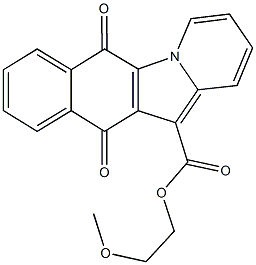 2-methoxyethyl 6,11-dioxo-6,11-dihydrobenzo[f]pyrido[1,2-a]indole-12-carboxylate Struktur