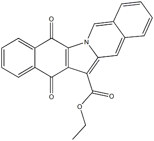 ethyl 5,14-dioxo-5,14-dihydrobenzo[5,6]indolo[1,2-b]isoquinoline-13-carboxylate Struktur