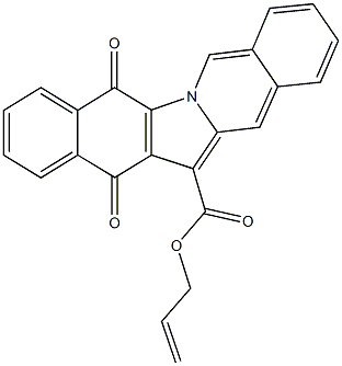 allyl 5,14-dioxo-5,14-dihydrobenzo[5,6]indolo[1,2-b]isoquinoline-13-carboxylate Struktur