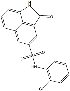 N-(2-chlorophenyl)-2-oxo-1,2-dihydrobenzo[cd]indole-4-sulfonamide Struktur