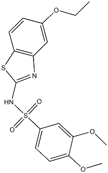 N-(5-ethoxy-1,3-benzothiazol-2-yl)-3,4-dimethoxybenzenesulfonamide Struktur