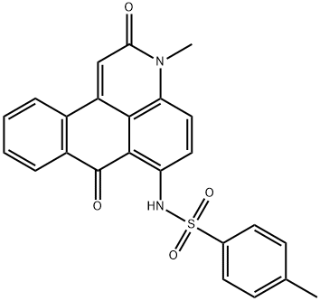 4-methyl-N-(3-methyl-2,7-dioxo-2,7-dihydro-3H-naphtho[1,2,3-de]quinolin-6-yl)benzenesulfonamide Struktur