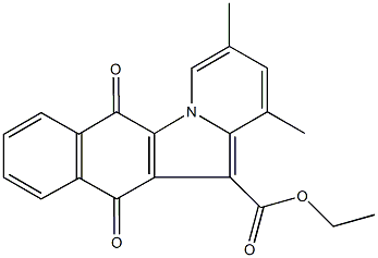 ethyl 1,3-dimethyl-6,11-dioxo-6,11-dihydrobenzo[f]pyrido[1,2-a]indole-12-carboxylate Struktur