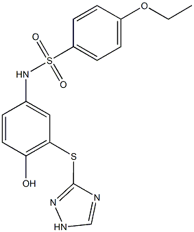 4-ethoxy-N-[4-hydroxy-3-(1H-1,2,4-triazol-3-ylsulfanyl)phenyl]benzenesulfonamide Struktur