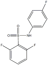 2,6-difluoro-N-(4-fluorophenyl)benzenesulfonamide Struktur