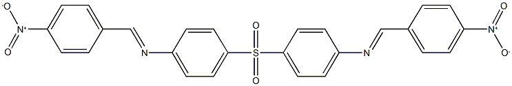 N-(4-nitrobenzylidene)-4-({4-[(4-nitrobenzylidene)amino]phenyl}sulfonyl)aniline Struktur