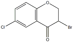 3-bromo-6-chloro-2,3-dihydro-4H-chromen-4-one Struktur