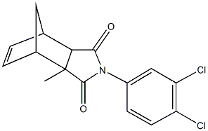 4-(3,4-dichlorophenyl)-2-methyl-4-azatricyclo[5.2.1.0~2,6~]dec-8-ene-3,5-dione Struktur