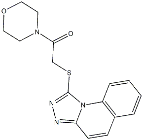 2-(4-morpholinyl)-2-oxoethyl [1,2,4]triazolo[4,3-a]quinolin-1-yl sulfide Struktur