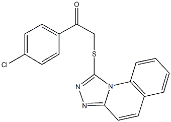 1-(4-chlorophenyl)-2-([1,2,4]triazolo[4,3-a]quinolin-1-ylsulfanyl)ethanone Struktur