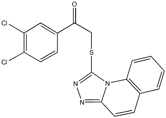 1-(3,4-dichlorophenyl)-2-([1,2,4]triazolo[4,3-a]quinolin-1-ylsulfanyl)ethanone Struktur