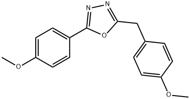 2-(4-methoxybenzyl)-5-(4-methoxyphenyl)-1,3,4-oxadiazole Struktur