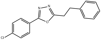 2-(4-chlorophenyl)-5-(2-phenylethyl)-1,3,4-oxadiazole Struktur