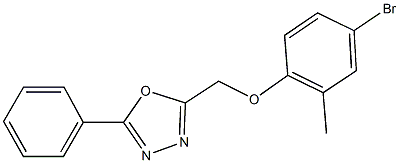 4-bromo-2-methylphenyl (5-phenyl-1,3,4-oxadiazol-2-yl)methyl ether Struktur