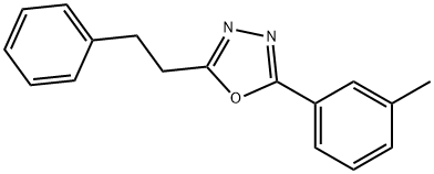 2-(3-methylphenyl)-5-(2-phenylethyl)-1,3,4-oxadiazole Struktur