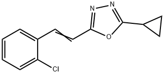 2-[2-(2-chlorophenyl)vinyl]-5-cyclopropyl-1,3,4-oxadiazole Struktur