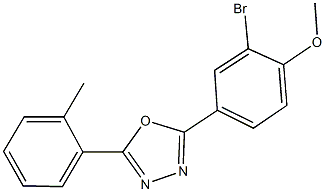 2-bromo-4-[5-(2-methylphenyl)-1,3,4-oxadiazol-2-yl]phenyl methyl ether Struktur