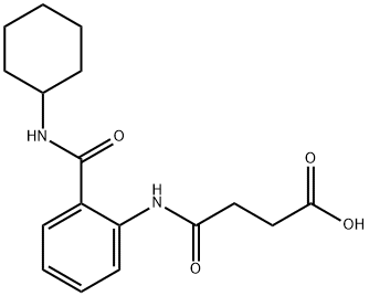 4-{2-[(cyclohexylamino)carbonyl]anilino}-4-oxobutanoic acid Struktur