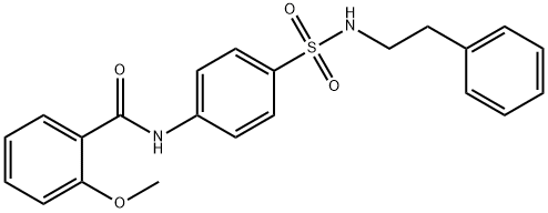 2-methoxy-N-(4-{[(2-phenylethyl)amino]sulfonyl}phenyl)benzamide Struktur