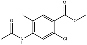 methyl 4-(acetylamino)-2-chloro-5-iodobenzoate Struktur