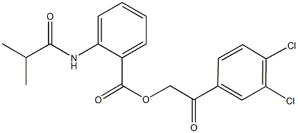 2-(3,4-dichlorophenyl)-2-oxoethyl 2-(isobutyrylamino)benzoate Struktur