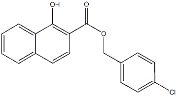 4-chlorobenzyl 1-hydroxy-2-naphthoate Struktur