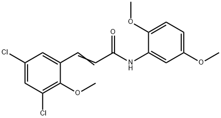 3-(3,5-dichloro-2-methoxyphenyl)-N-(2,5-dimethoxyphenyl)acrylamide Struktur