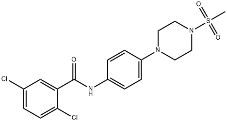 2,5-dichloro-N-{4-[4-(methylsulfonyl)-1-piperazinyl]phenyl}benzamide Struktur