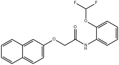 N-[2-(difluoromethoxy)phenyl]-2-(2-naphthyloxy)acetamide Struktur