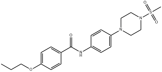 N-{4-[4-(methylsulfonyl)-1-piperazinyl]phenyl}-4-propoxybenzamide Struktur