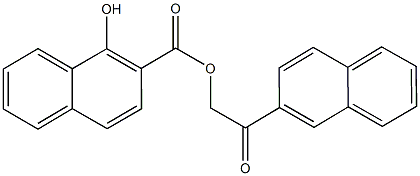 2-(2-naphthyl)-2-oxoethyl 1-hydroxy-2-naphthoate Struktur