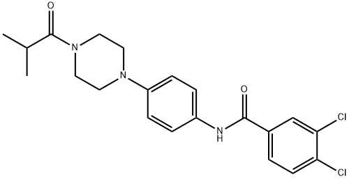 3,4-dichloro-N-[4-(4-isobutyryl-1-piperazinyl)phenyl]benzamide Struktur