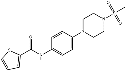 N-{4-[4-(methylsulfonyl)-1-piperazinyl]phenyl}-2-thiophenecarboxamide Struktur