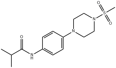 2-methyl-N-{4-[4-(methylsulfonyl)-1-piperazinyl]phenyl}propanamide Struktur