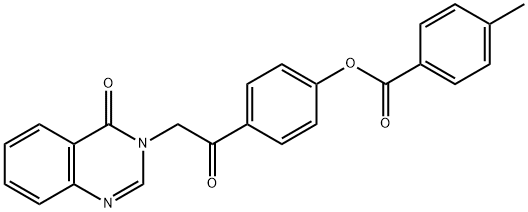 4-[2-(4-oxo-3(4H)-quinazolinyl)acetyl]phenyl 4-methylbenzoate Struktur