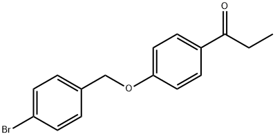 1-{4-[(4-bromobenzyl)oxy]phenyl}-1-propanone Struktur