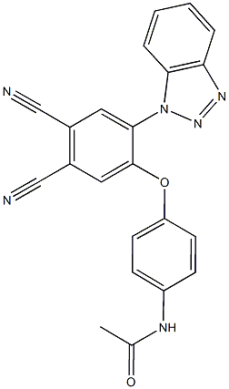 N-{4-[2-(1H-1,2,3-benzotriazol-1-yl)-4,5-dicyanophenoxy]phenyl}acetamide Struktur