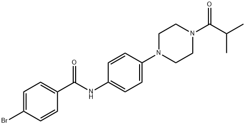 4-bromo-N-[4-(4-isobutyryl-1-piperazinyl)phenyl]benzamide Struktur