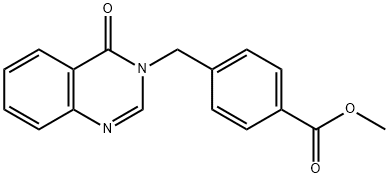 methyl 4-[(4-oxo-3(4H)-quinazolinyl)methyl]benzoate Struktur