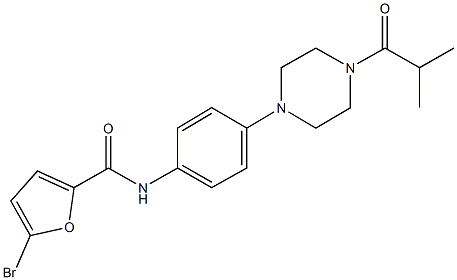 5-bromo-N-[4-(4-isobutyryl-1-piperazinyl)phenyl]-2-furamide Struktur