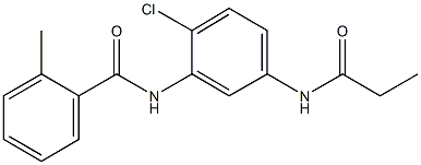 N-[2-chloro-5-(propionylamino)phenyl]-2-methylbenzamide Struktur