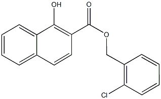 2-chlorobenzyl 1-hydroxy-2-naphthoate Struktur