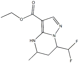 ethyl 7-(difluoromethyl)-5-methyl-4,5,6,7-tetrahydropyrazolo[1,5-a]pyrimidine-3-carboxylate Struktur